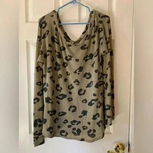Woman’s Together Clothing Cheetah Print Sweater